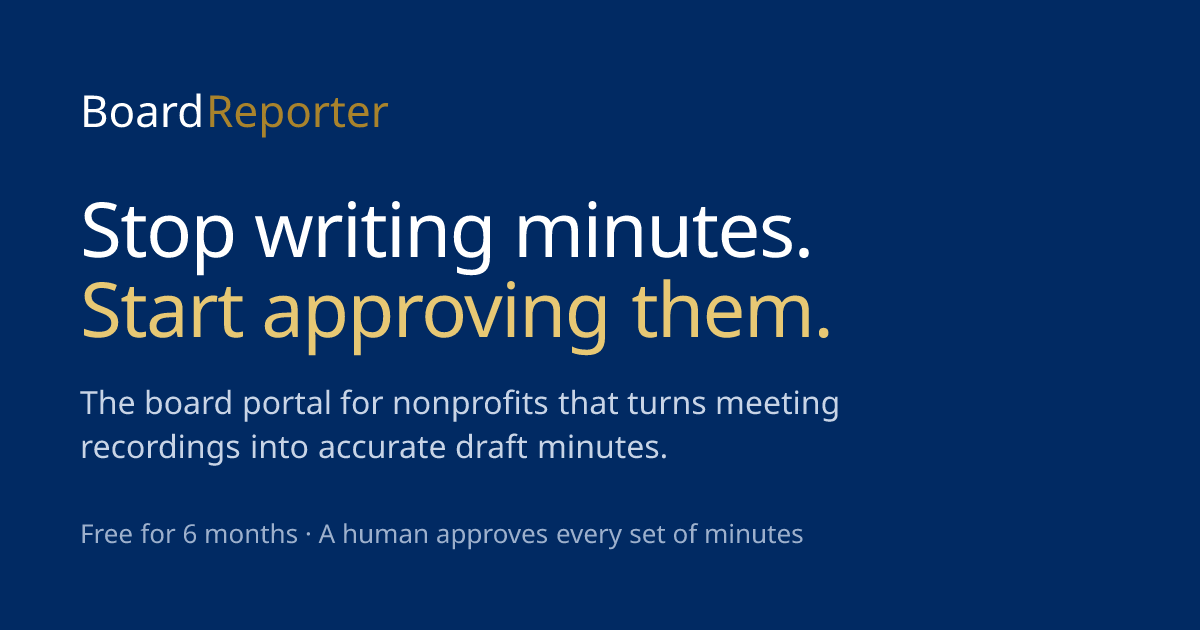 BoardReporter — The board portal that drafts its own minutes